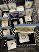 Coins/Numismatics: Royal Mail Silver one pound proof coins (13) plus one Two Pound.