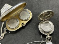 Hallmarked Silver: Double sovereign case Chester 1906 and a silver sovereign case Chester 1902. 1.