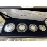 Coins/Numismatics: Royal Mint Britannia 2011 silver proof Britannia four coin set Two Pounds, one