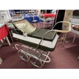 Leeway Coach built babies pram, body can be separated from wheels, purchased from H.J. Knee