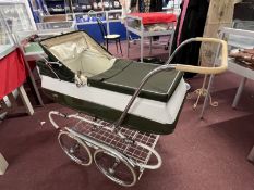 Leeway Coach built babies pram, body can be separated from wheels, purchased from H.J. Knee