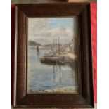 Kate Wylie (1877-1941): Oil on canvas, harbour scenes on the Clyde, possibly Wemyss. Provenance Lady