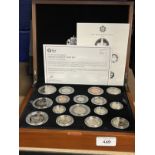 Coins/Numismatics: Royal Mint Elizabeth II premium proof coin collection 2013, a sixteen-coin set in