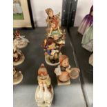 20th cent. Ceramics: 1960s Goebel Hummel figurines, She Loves Me She Loves Me Not, Goosegirl,