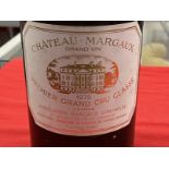 Wine: Rare 1972 Grand Cru Vintage Chateau Margaux Double Magnum, level is above the shoulder.