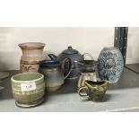 Robert David Muspratt-Knight: Studio Pottery Pupil of Francis G. Cooper, fawn vase 6ins, waisted