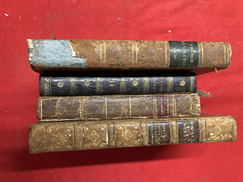 Books: Johnson Dictionary in Miniature Thomas Tegg 1815 leather boards. John Milton Poetical Works