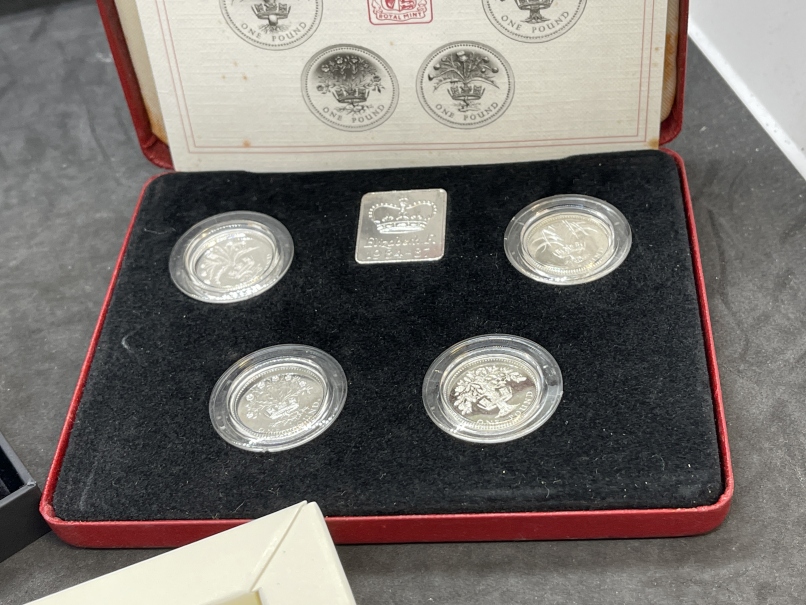 Royal Mint: 2013 UK Britannia Collection five coin silver proof set; 10p, 20p, 50p, £1 and £2 - Image 4 of 7