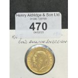 Coins/Numismatics: George V 1911 Gold Sovereign.