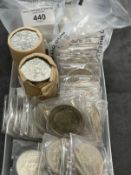 Numismatics: Sixty-three cupro crowns plus two tubes of uncirculated crowns.