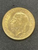 Coins/Numismatics: George V Perth Mint 1931 final mint year Gold Sovereign.