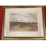 Sutton Palmer (1854-1933): Watercolour landscape with woods beyond, signed lower left