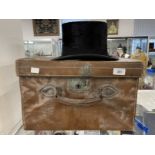 Men's Fashion: Early 20th cent. Brushed velvet top hat made and retailed by Dunn & Co. London,