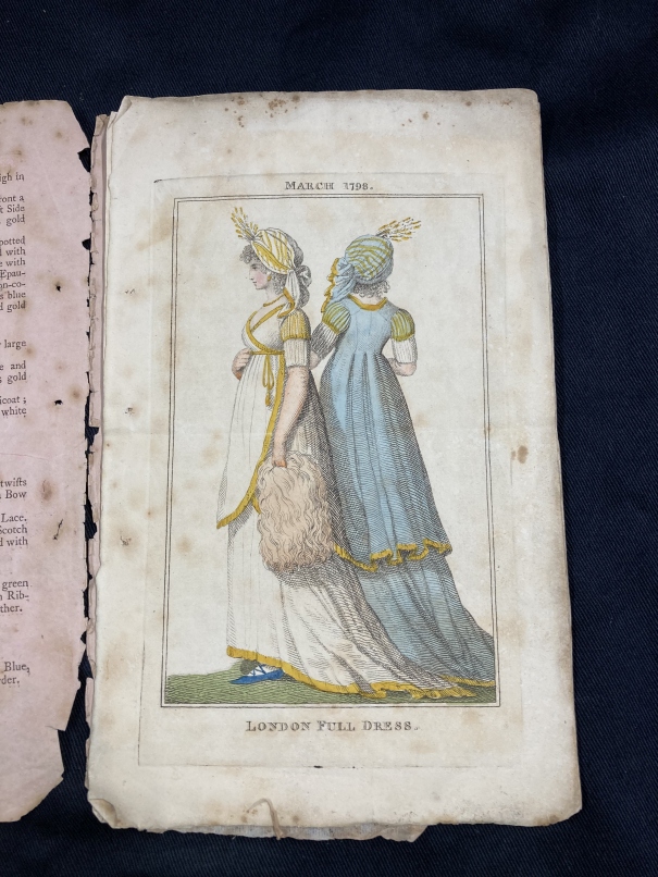 Early Fashion: Extremely rare copy of Issue No 1 dated March 1798 of The Magazine of the Actually - Image 2 of 3