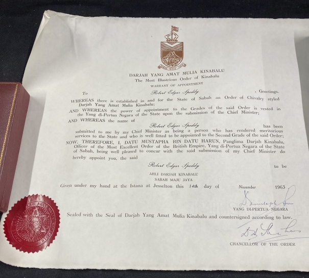 Medals/Orders: Darjah yang amat mulia Kinabalu, The most illustrious order of Kinabalu. Sabah Maju - Image 10 of 10