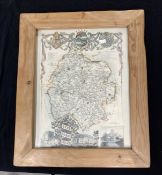 Maps & Pictures: A framed and glazed map of Herefordshire 19¼ins. x 15ins. A framed & glazed map