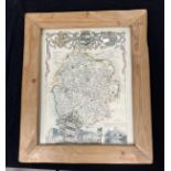 Maps & Pictures: A framed and glazed map of Herefordshire 19¼ins. x 15ins. A framed & glazed map