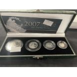 Coins/Numismatics: Royal Mint 2007 Britannia Collection. Silver proof four coin set in