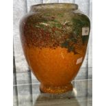 The Mavis and John Wareham Collection: Monart large vase orange shading to green with