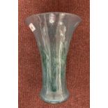 The Mavis and John Wareham Collection: Scottish Art Glass: Trumpet vase, aqua blue with rising