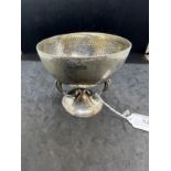 Hallmarked Silver: 1928 arts and crafts silver bowl stamped Goldsmiths & Silversmiths Company 112