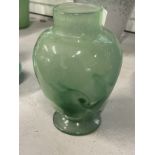 The Mavis and John Wareham Collection: Monart vase green with darker green and white inclusions,