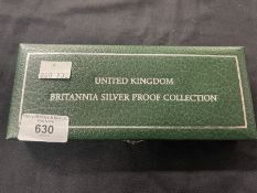 Coins/Numismatics: A Royal Mint United Kingdom Britannia Collection 2003 Silver Proof 4 Coin Set, £