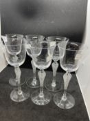 The Mavis and John Wareham Collection: 20th cent. Crystal Igor Carl Faberge wine glasses, clear bowl