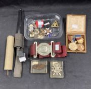 Militaria: Memorabilia including Local Authority Victory Medallions, Croydon and Shoreditch,