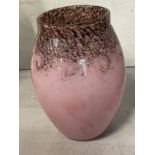 The Mavis and John Wareham Collection: Monart vase pink to upper third deep purple with band of