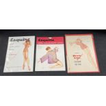 Ephemera: Art/fashion calendars, Pirelli 1974, Esquire 1955 and 56, Pretty Girl-True Magazine