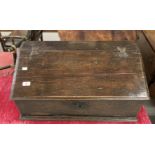 Late 18th cent. Oak bible box with moulded edge. 27¾ins. x 12½ins. x 15½ins.