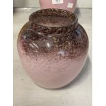 The Mavis and John Wareham Collection: Monart vase pink to upper third deep purple with