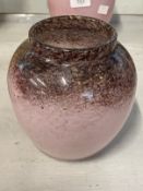 The Mavis and John Wareham Collection: Monart vase pink to upper third deep purple with