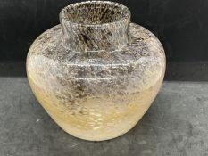The Mavis and John Wareham Collection: Monart vase clear with buff leading to dark purple at rim,