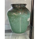 The Mavis and John Wareham Collection: Monart vase mid green rising to everted rim dark blue and