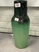 The Mavis and John Wareham Collection: Monart vase green rising to thinner neck in dark blue and
