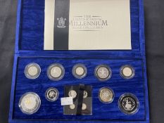 Coins/Numismatics: Royal Mint 1999/2000 The UK Millenium Silver Proof Coin Collection. No. 01900,