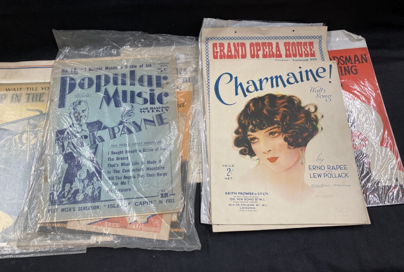 Ephemera: Collection of WWI and later sheet music plus promotional poster for The Army Show Canada's - Image 2 of 2