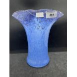 The Mavis and John Wareham Collection: Monart vase, trefoil top, blue with purple and gold