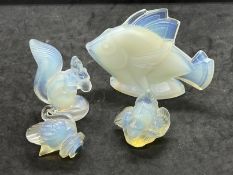 The Mavis and John Wareham Collection: Art Glass: Sabina opalescent fish (with label) 4¾ins,