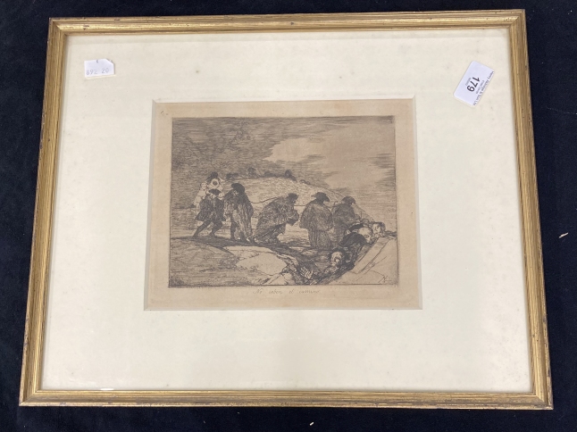 Francisco José De Goya Y Lucientes (1746-1828): Etching/aquatint No Saben el Camino, framed and - Image 2 of 3