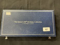 Coins/Numismatics: A ROYAL MINT CELEBRATION IN SILVER 'THE QUEENS 80th BIRTHDAY COLLECTION 2006'