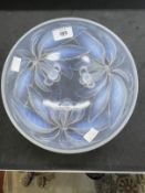 The Mavis and John Wareham Collection: Deco Glass: G. Vallon bowl, three bunches of cherries. Dia.