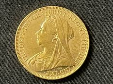 Coins/Numismatics 1898 Queen Victoria Gold Sovereign .