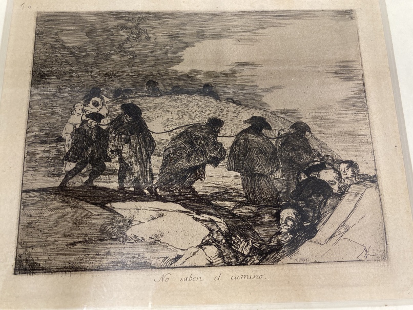 Francisco José De Goya Y Lucientes (1746-1828): Etching/aquatint No Saben el Camino, framed and - Image 3 of 3
