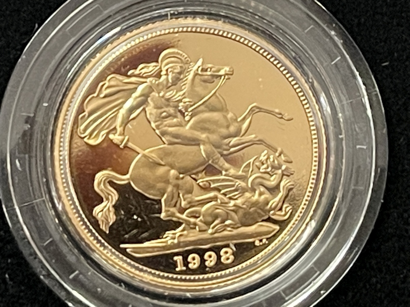 Coins/Numismatics 1998 Gold Sovereign proof, boxed. - Image 2 of 2