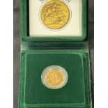 Coins/Numismatics 1980 Gold Sovereign proof, boxed.