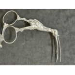 Hallmarked Silver: Victorian nursery scissors, London 1891. Weight 1.3oz.