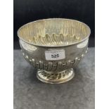 Hallmarked Silver: Bowl with reed pattern decoration hallmarked Sheffield. Weight 11.5g.